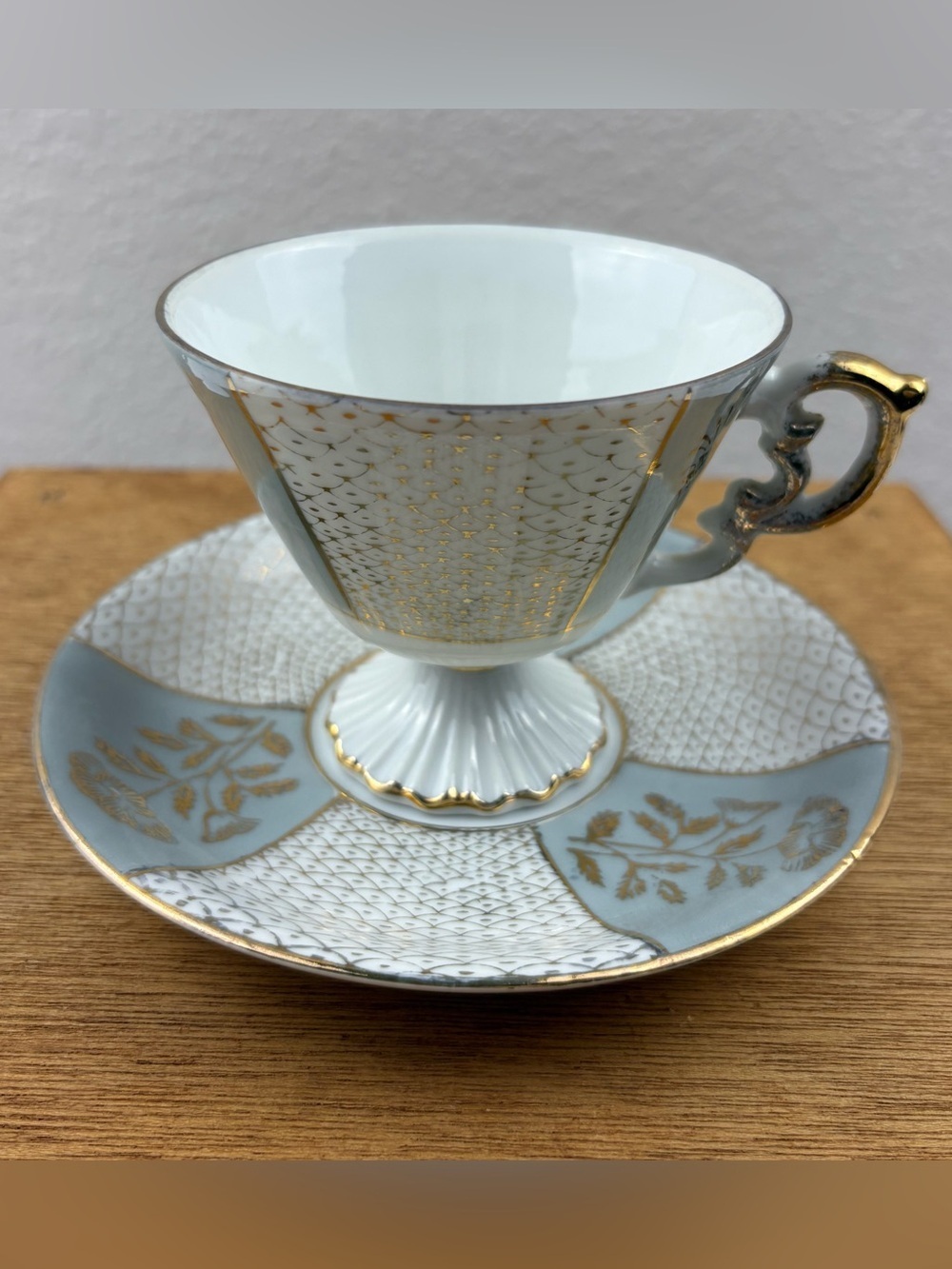 Vintage Napcoware (Napco) Japanese Lusterware Teacup and Saucer Set.